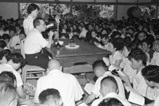 Lecturing on the writings of Nichiren, 1954